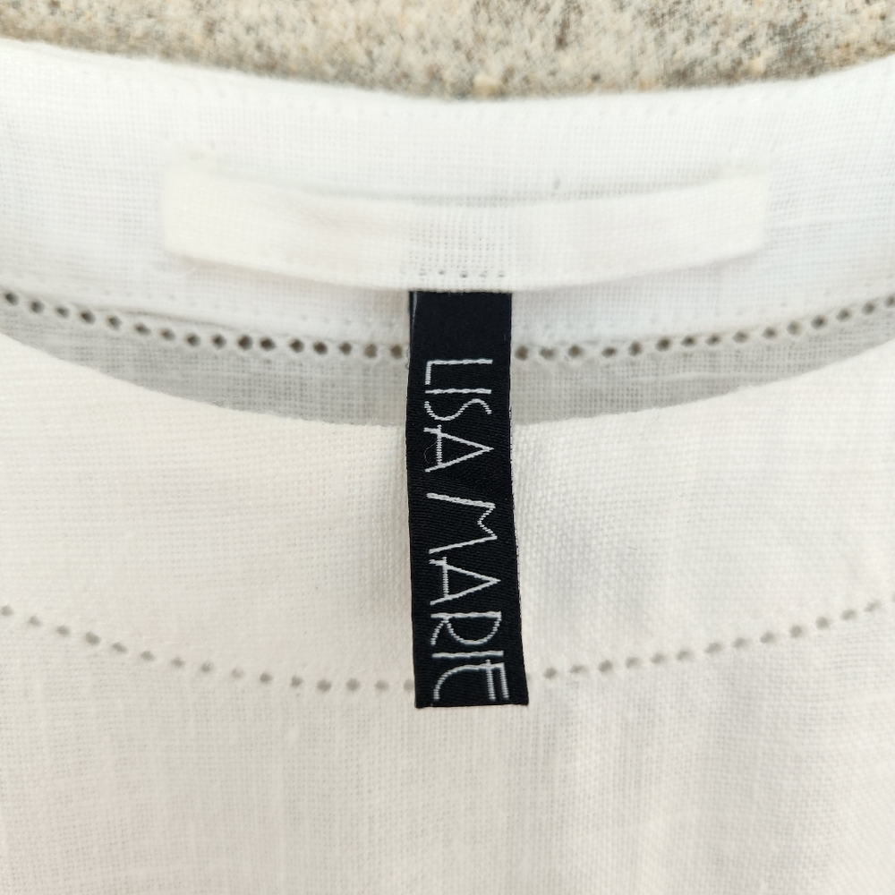 Lisa Marie Fernandez Linen Ric Rac Mini Dress - Picture 6 of 8